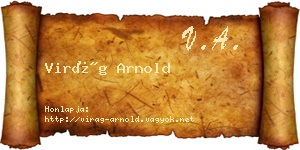 Virág Arnold névjegykártya